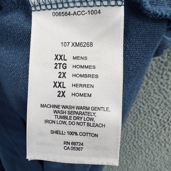 Columbia Mens Polo Shirt XXL Blue 100% Cotton Short Sleeve Pullover - Picture 5 of 9